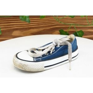 Converse AllStar Toddler Boys 5 Medium Blue Low‎ Top Fabric 7j237
